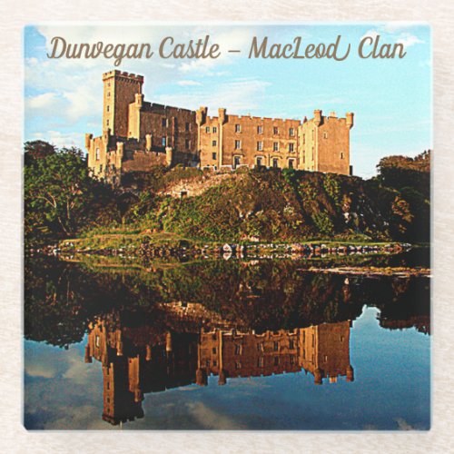 Dunvegan Castle  MacLeod Clan Glass Coaster