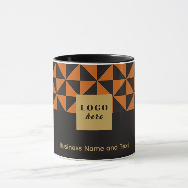 Duo black and burnt orange craft - Business Log Mug (Center)