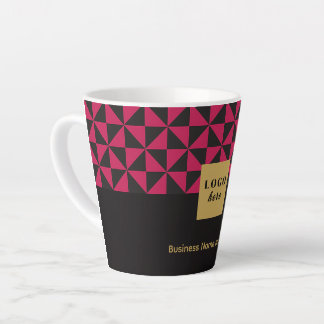 Duo black and pink craft - Business Logo Latte Mug