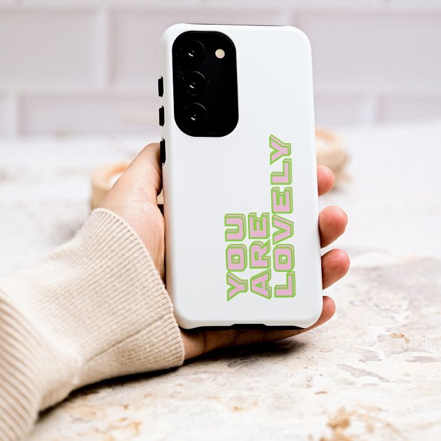 Duo colored typography-You are lovely mantra Samsung Galaxy Case (Creator Uploaded)
