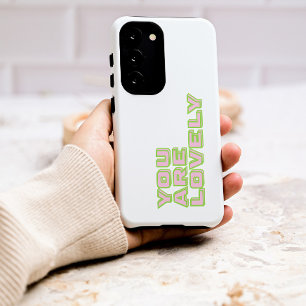 Duo coloured typography-You are lovely mantra Samsung Galaxy S22 Case