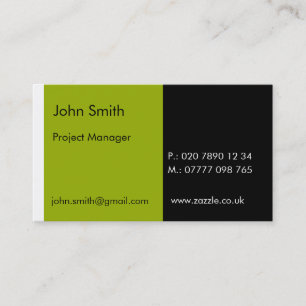 Duo - Green & Black (2" x 3.5") Business Card