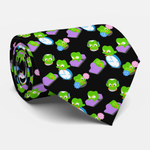 Duo Pattern Crew Socks Neck Tie