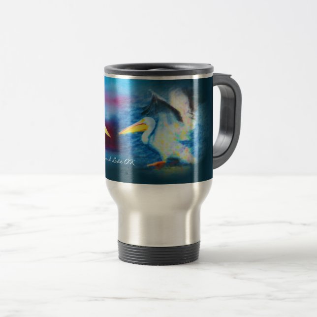 duo pelicans 19 travel mug (Front Right)