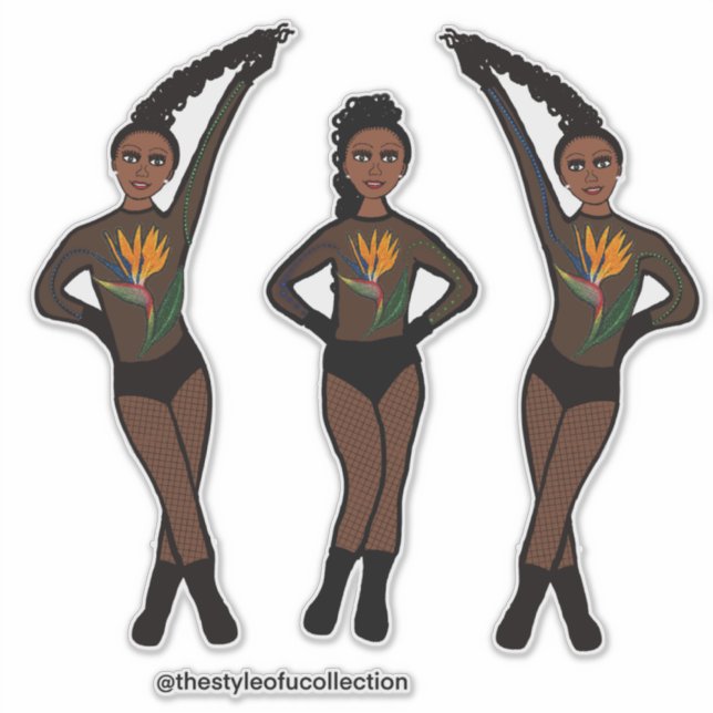 Duo-Pose Dancer Paradise #1  Sticker (Front)