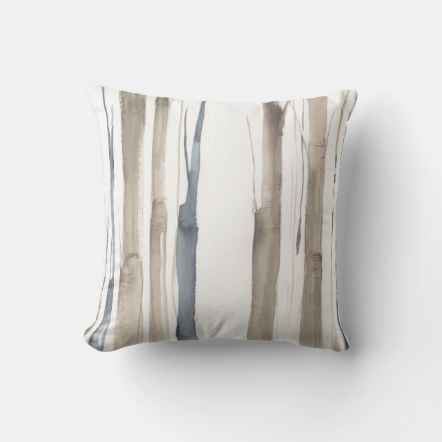 Duo Tone Trees II Throw Pillow (Front)