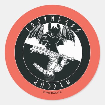 Duo Toothless & Hiccup Icon Classic Round Sticker by howtotrainyourdragon at Zazzle