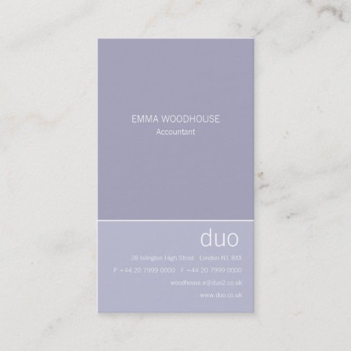 Customizable Duo Vertical Light Steel Blue Business Card Template