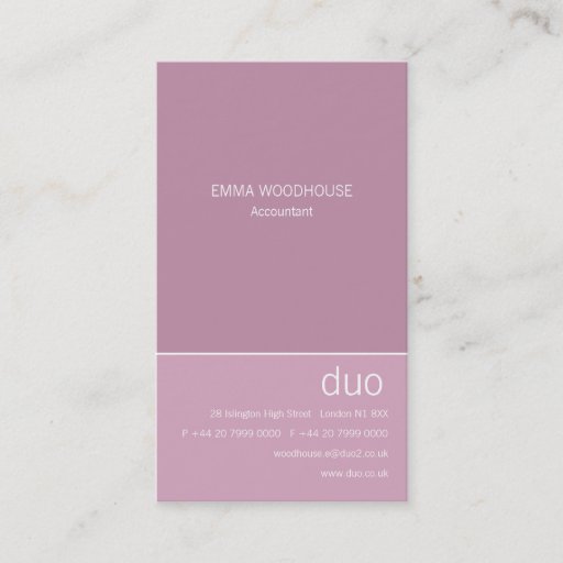 Customizable Duo Vertical Thistle Business Card Template