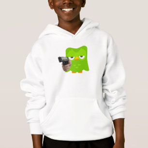 Duolingo isn&x27;t happy Sticker Hoodie