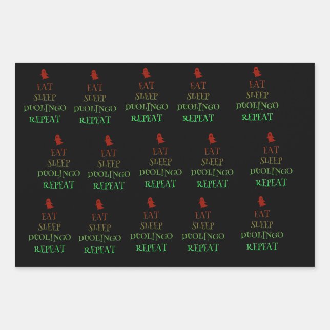 duolingo wrapping paper sheets (Front)