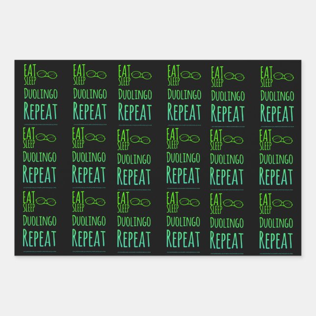 duolingo wrapping paper sheets (Front)