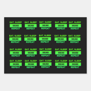 duolingo wrapping paper sheets