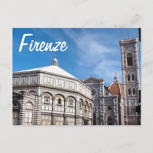 Duomo and Baptistry FlorenceFirenze postcard
