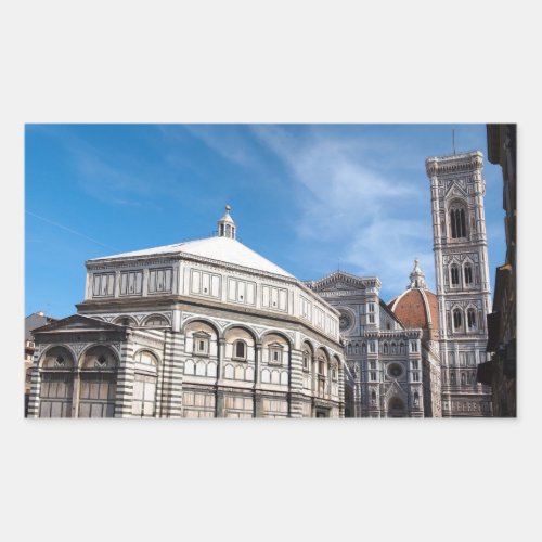 Duomo and Baptistry Florence rectangular sticker