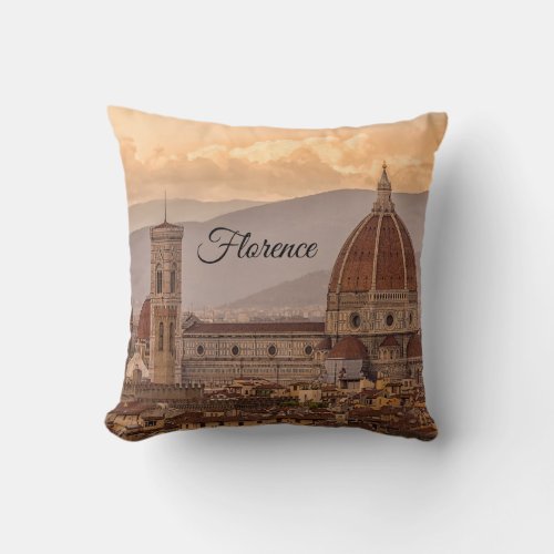 Duomo di Firenze Florence Italy Design Throw Pillow
