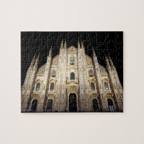 Duomo di Milano at Night _ 8x10 _ 110 pc Jigsaw Puzzle