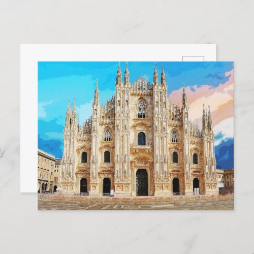Duomo di Milano Church Milan Italy 2 Postcard