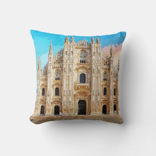 Duomo di Milano Church Milan Italy 2 Throw Pillow