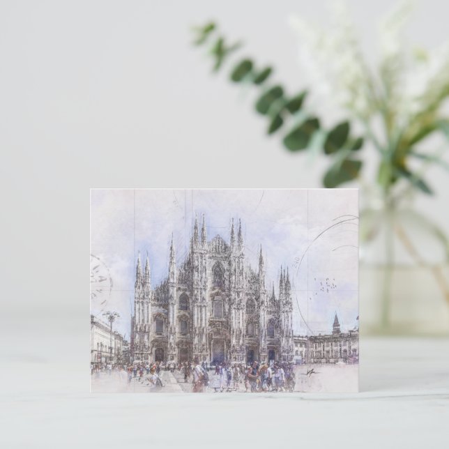 Duomo di Milano Italy Postcard (Standing Front)