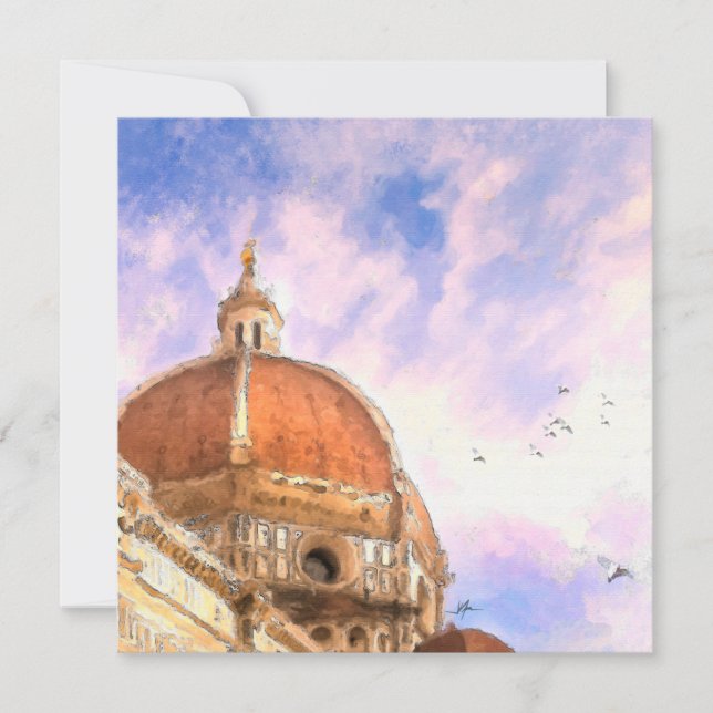 Duomo of Florence Italy Note Card (Front)