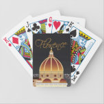 Duomo Playing Cards<br><div class="desc">DUOMO A night time graphic depiction of the flood-lit dome of Santa Maria del Fiore in Florence, Italy.</div>