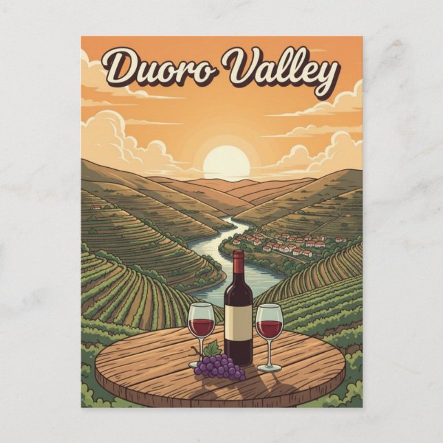 Duoro Valley Portugal Travel Postcard (Front)
