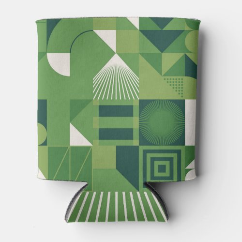 Duotone digital collage geometric elements can cooler