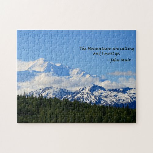 Dup _ Mtns are calling  Denali _ J Muir Jigsaw Puzzle