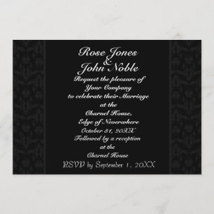 Duplex (Charcoal) Wedding Invitation