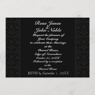 Duplex (Charcoal) Wedding Invitation