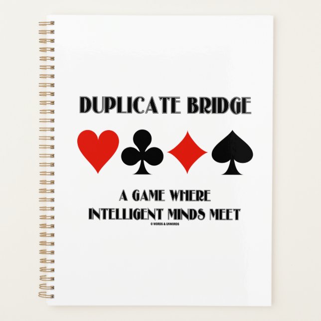 Duplicate Bridge A Game Where Intelligent Minds Planner (Front)