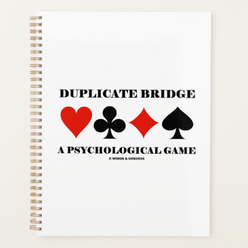 Duplicate Bridge A Psychological Game Planner