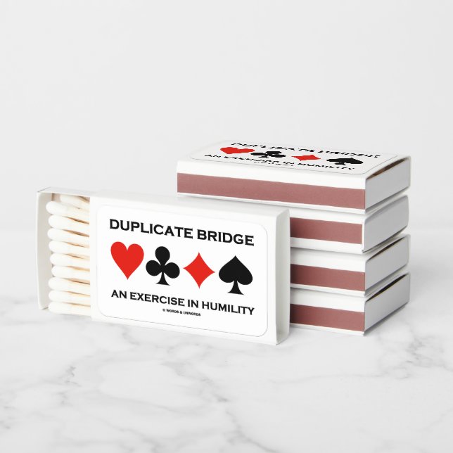 Duplicate Bridge An Exercise In Humility (Humor) Matchboxes (Stacked)