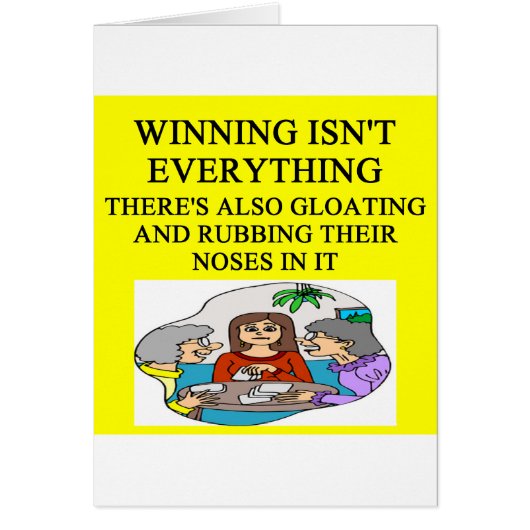 duplicate bridge and game players joke (Front)