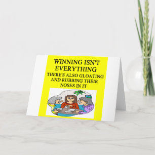 duplicate bridge and game players joke card