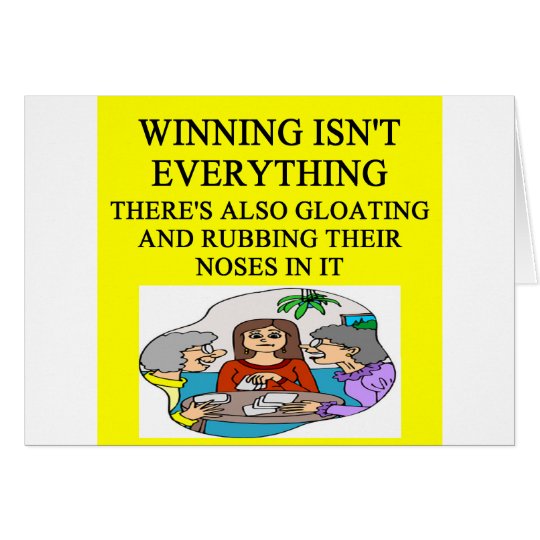 duplicate bridge and game players joke card