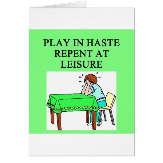 duplicate bridge and game players joke cards (Front)