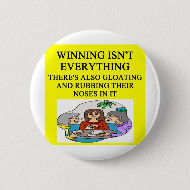 duplicate bridge and game players joke pinback button (Front)