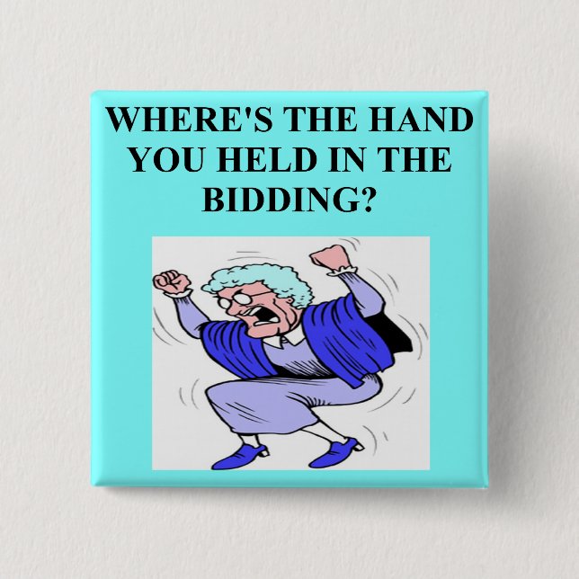 duplicate bridge game player button (Front)