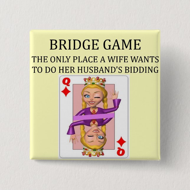 duplicate bridge game player button (Front)