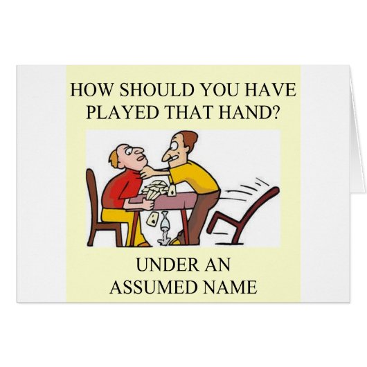 duplicate bridge game player cards (Front Horizontal)