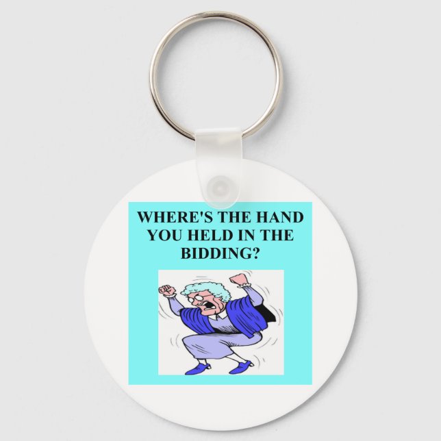 duplicate bridge game player keychain (Front)
