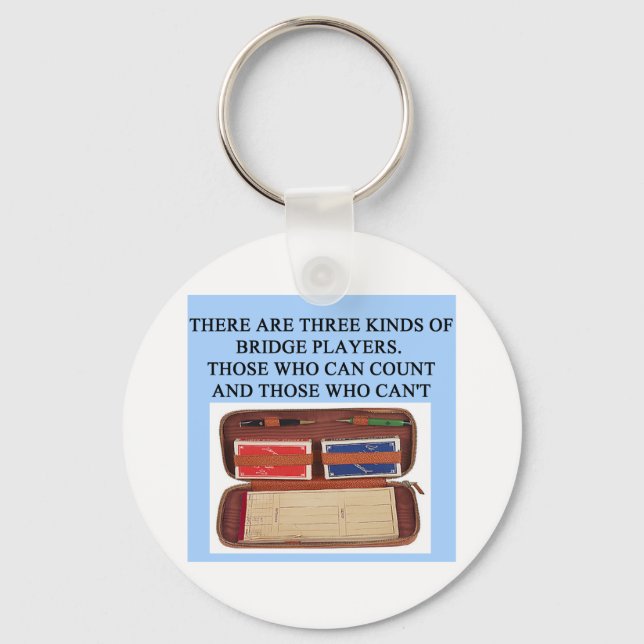 duplicate bridge game player keychain (Front)