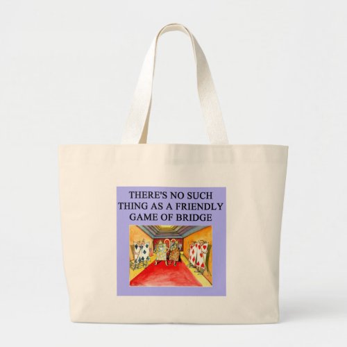 duplicate bridge game player large tote bag