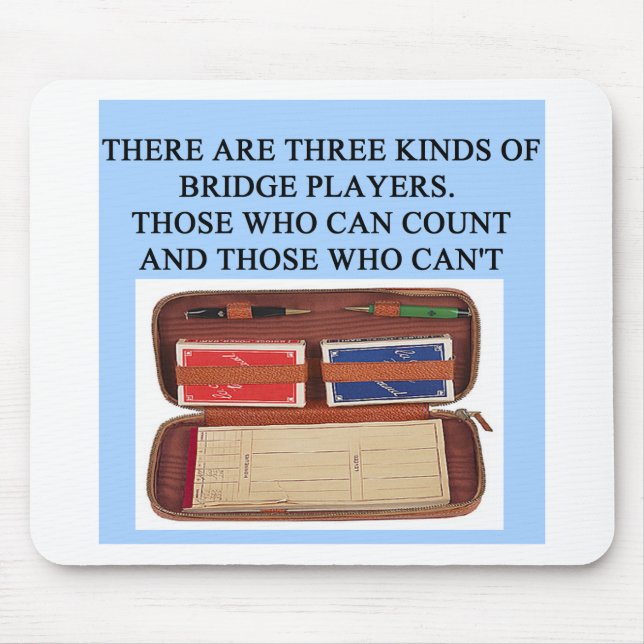 duplicate bridge game player mouse pad (Front)
