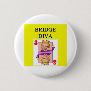 duplicate bridge game player pinback button