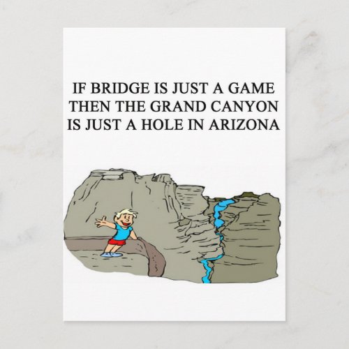 duplicate bridge game player postcard