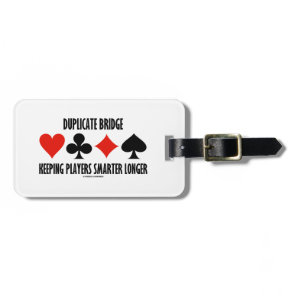 Duplicate Bridge Keeping Players Smarter Longer Luggage Tag