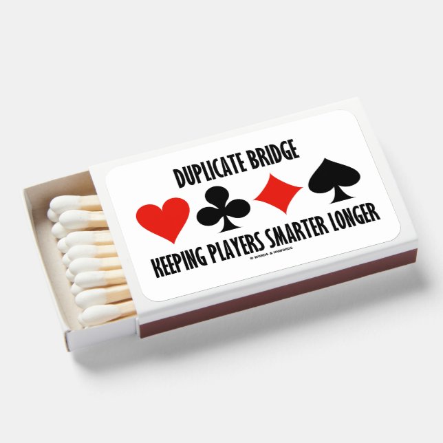 Duplicate Bridge Keeping Players Smarter Longer Matchboxes (Front Open)